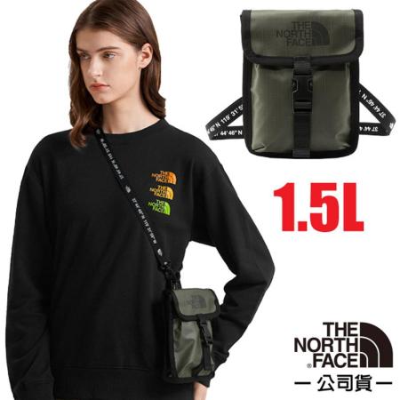 【美國 The North Face】插扣式可調節潮流背帶單肩包1.5L.斜背包.側背包/7QU7-21L 綠 N✿30E010